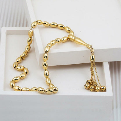 14K Yellow Gold Laz Ziya Prayer Beads