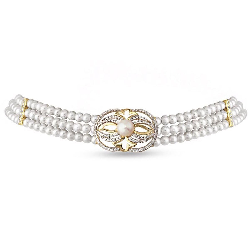 14K Yellow Gold Liliana Pearl Collar Necklace