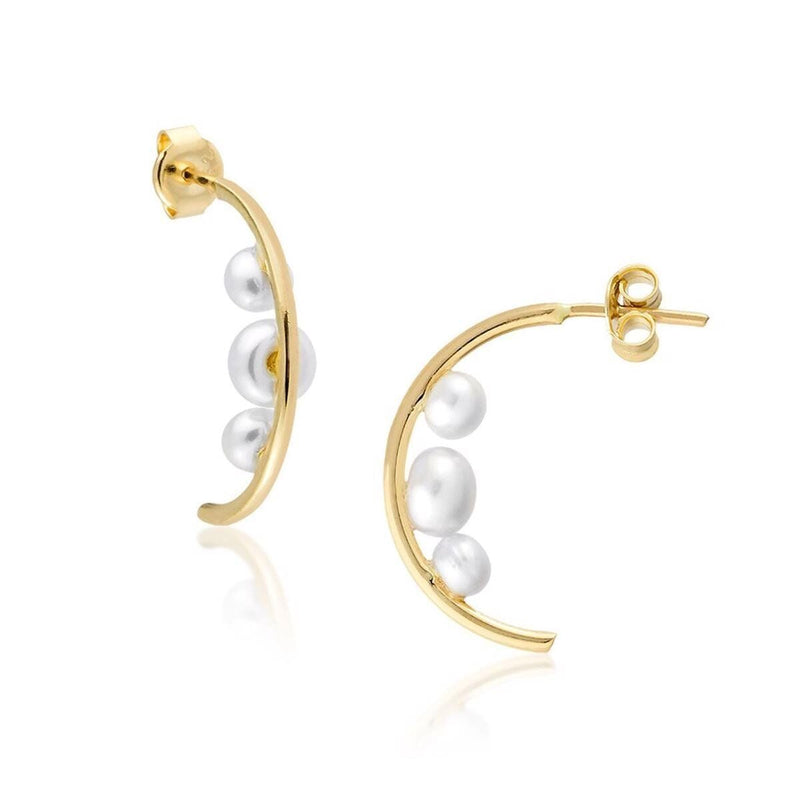 14K Yellow Gold Lisa Pearl Earrings