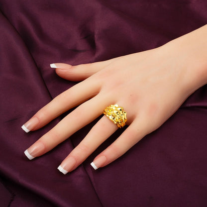 22K Yellow Gold Lodos Fashion Cubic Zirconia Ring