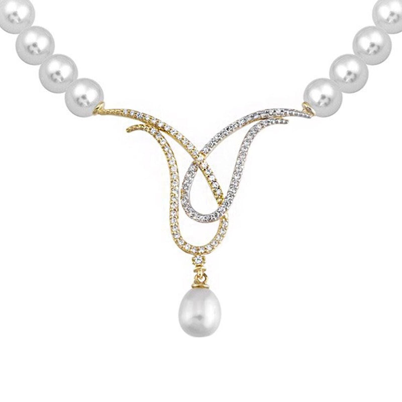 14K Yellow Gold Loures Pearl Bridal Jewelry Set