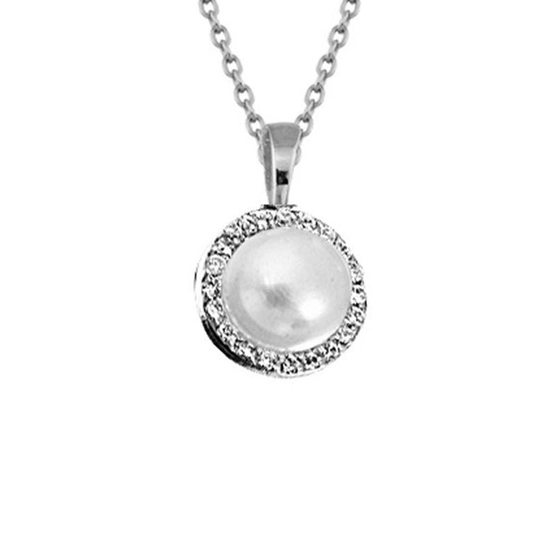 14K White Gold Luino Pearl Necklace