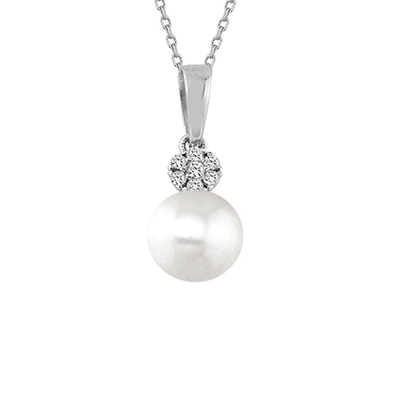14K White Gold Massima Pearl Necklace