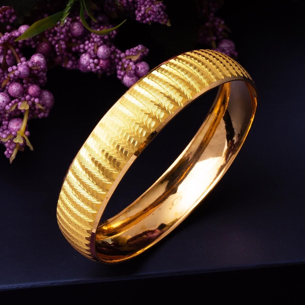 22K Yellow Gold Extra Wide Bangle (15 g)