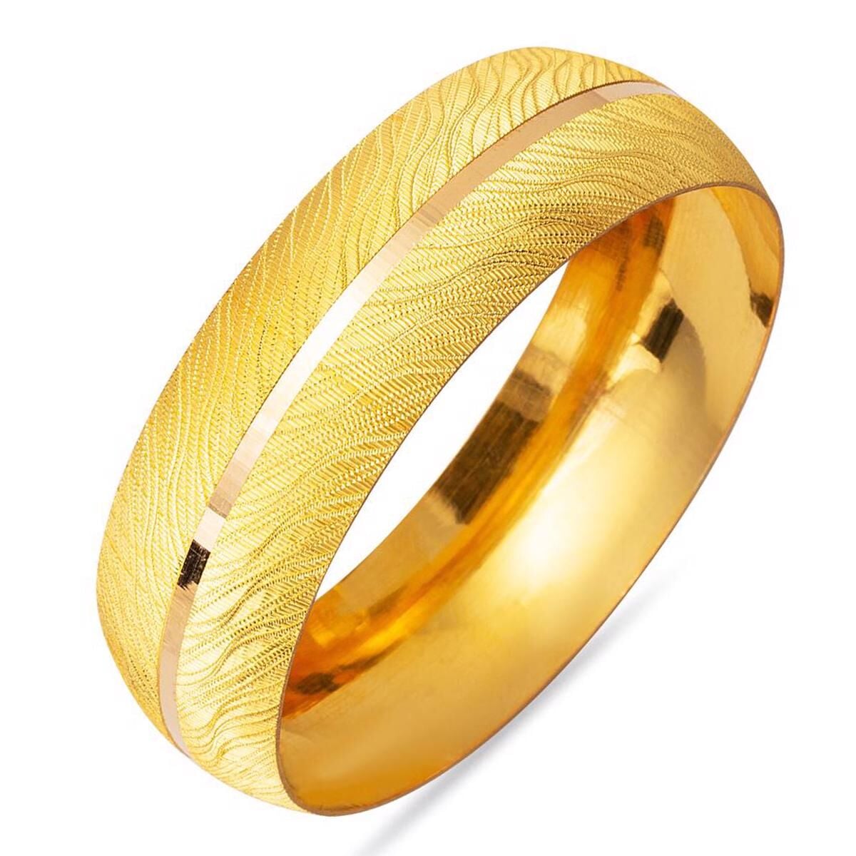 22K Yellow Gold Extra Wide Bangle (25 g)