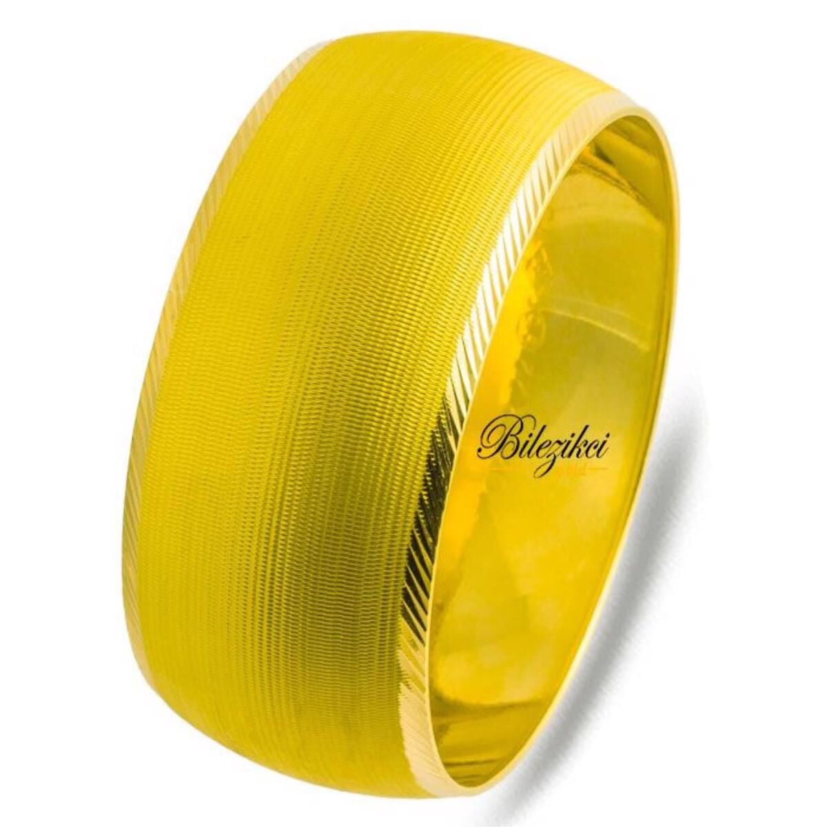 22K Yellow Gold Extra Wide 3 cm Hinged Bangle