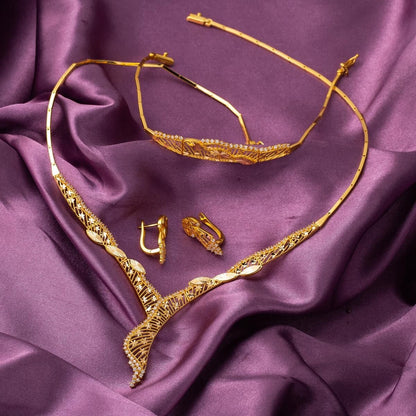 22K Yellow Gold Moonlight Jewelry Set