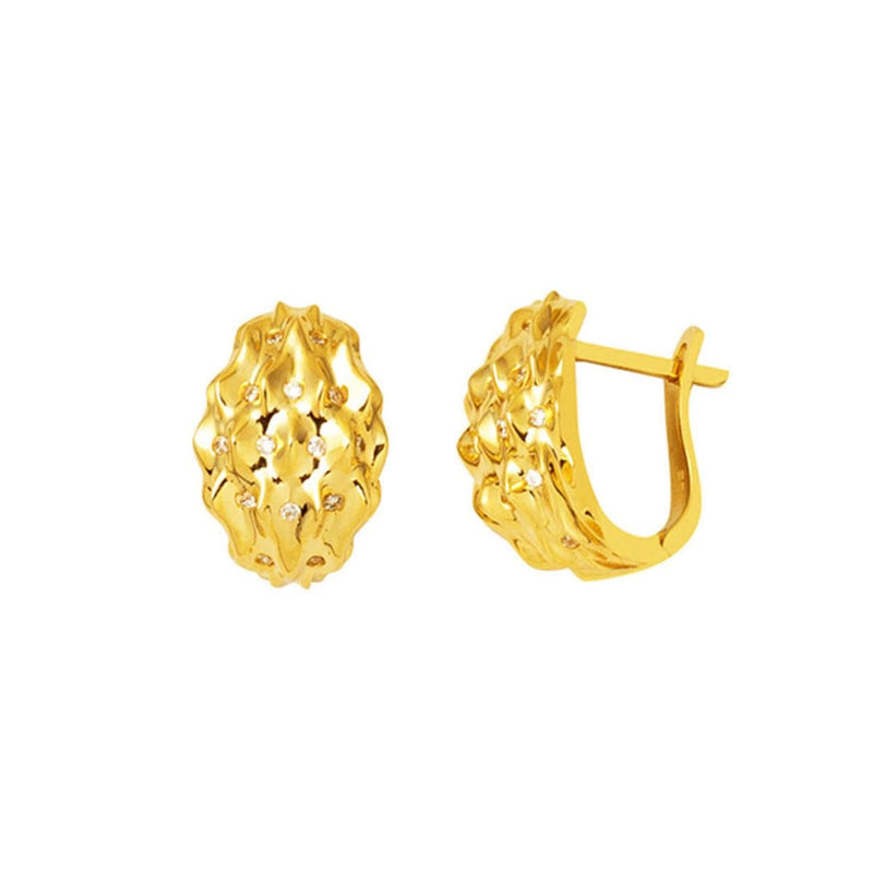 14K Yellow Gold Meltem Cubic Zirconia Women's Earrings