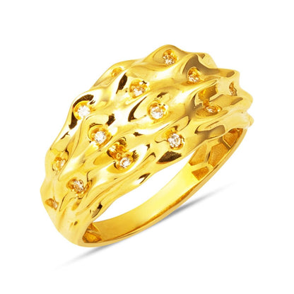 14K Yellow Gold Meltem Cubic Zirconia Ring (4.44 g)