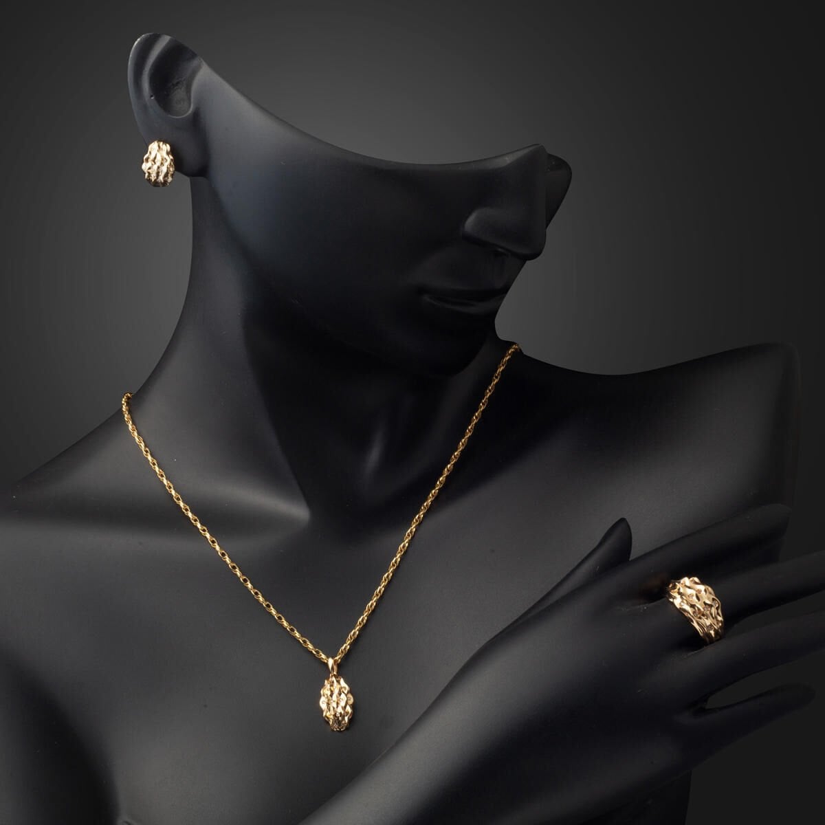 14K Yellow Gold Meltem 3-Piece Minimalist Cubic Zirconia Jewelry Set