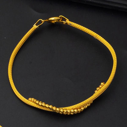 22K Yellow Gold Mesh Braided Bracelet