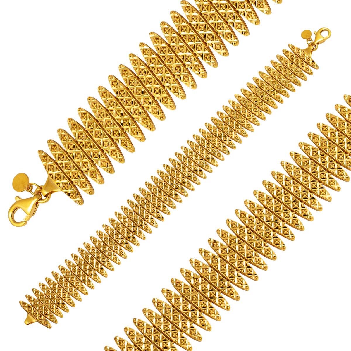 14K Yellow Gold Mesh Braided Bracelet (21 g)