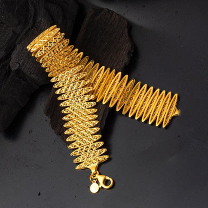 14K Yellow Gold Mesh Braided Bracelet (21 g)