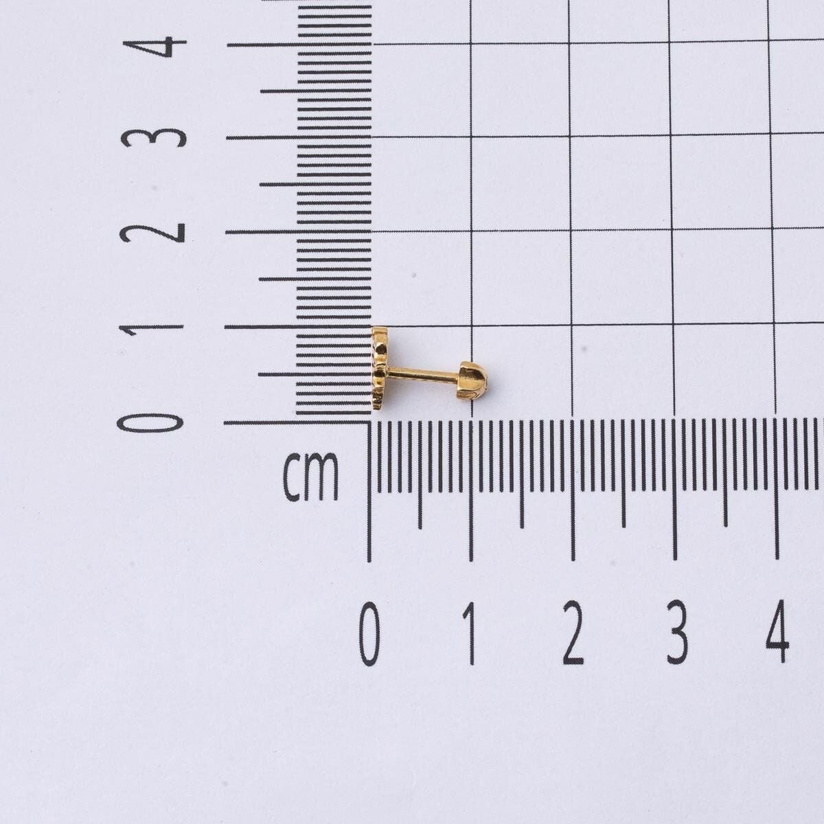 14K Yellow Gold Mini Bird Tragus Earrings