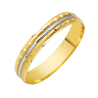 14K Yellow Gold Minimalist Design Thin Men's Wedding Band Ring