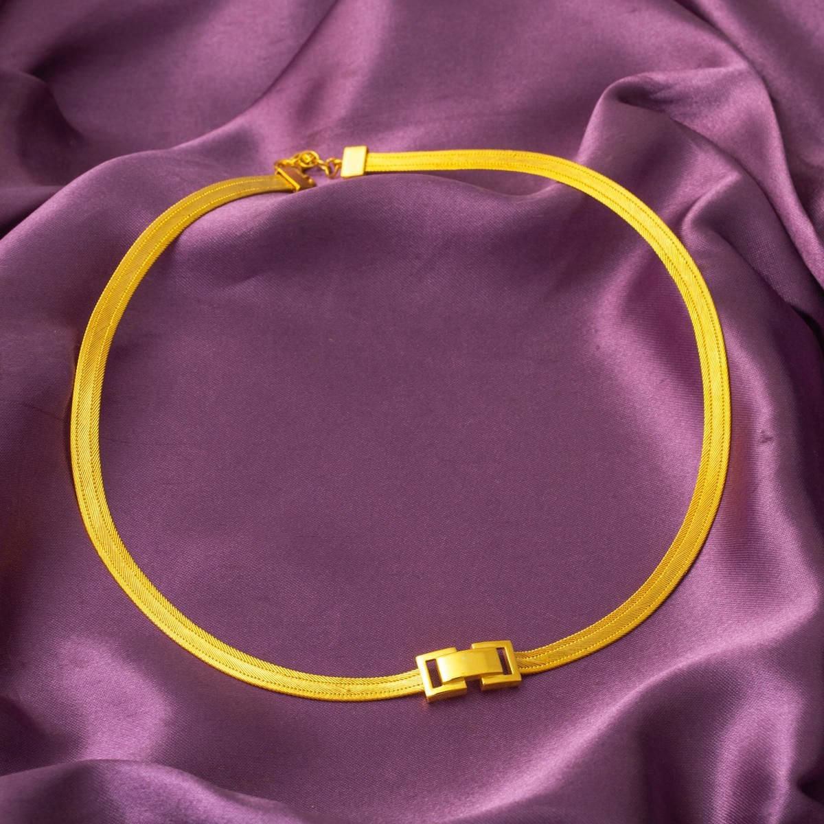 22K Yellow Gold Minimalist Trabzon Mesh Jewelry Set