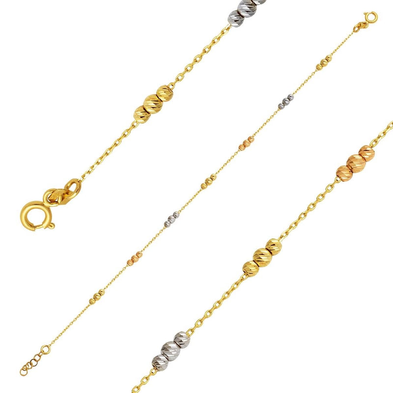 14K Gold Fashion Ball Chain Bracelet