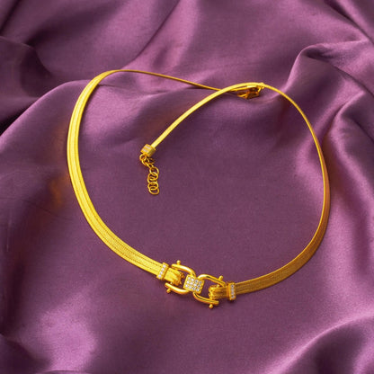 14K Yellow Gold Modern Trabzon Mesh Cubic Zirconia Set