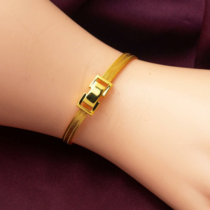 14K Yellow Gold Modern Buckle Trabzon Mesh Bracelet