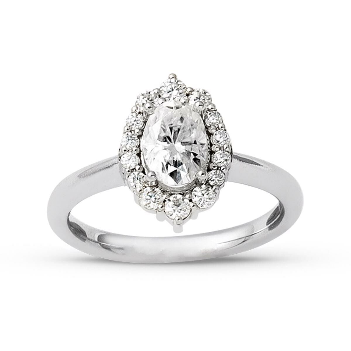 14K White Gold 1.20 Ct Moissanite Ring