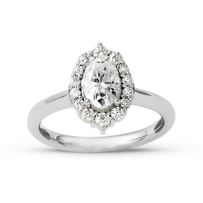 14K White Gold 1.20 Ct Moissanite Ring