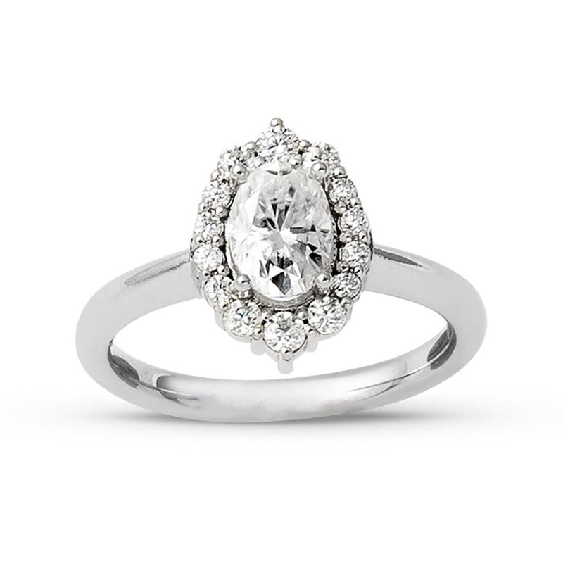 14K White Gold 1.20 Ct Moissanite Ring
