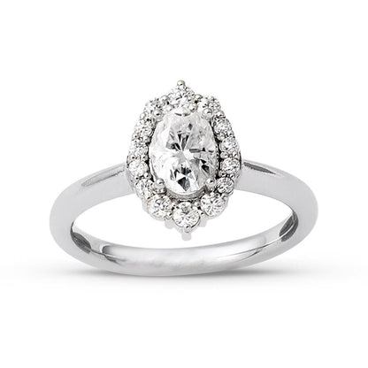 14K White Gold 1.00 Ct Moissanite Ring