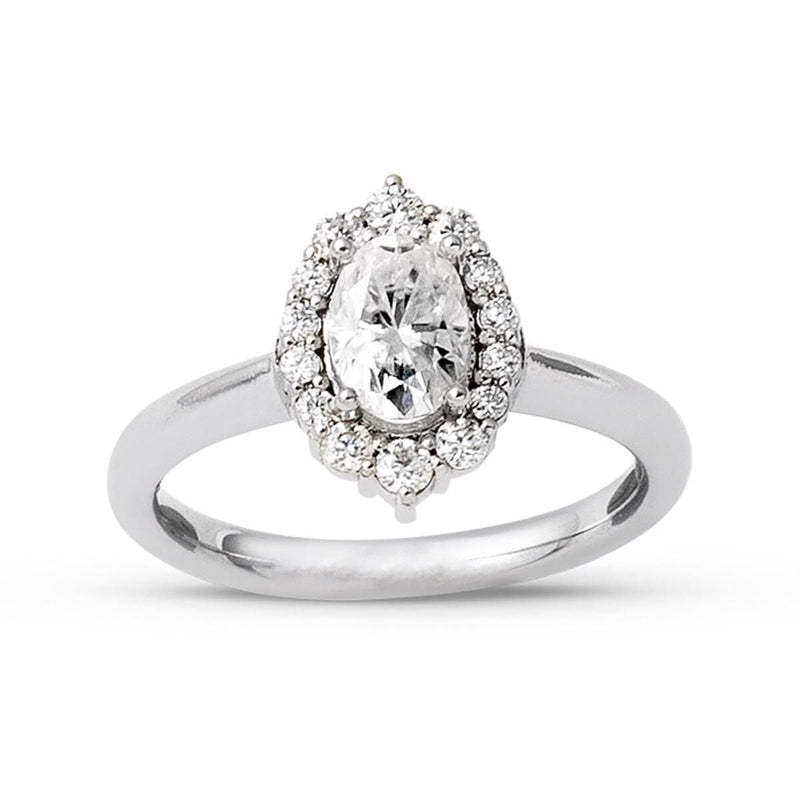 14K White Gold 1.00 Ct Moissanite Ring