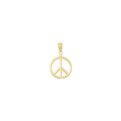 10K Yellow Gold 10K 3D Peace Symbol Pendant