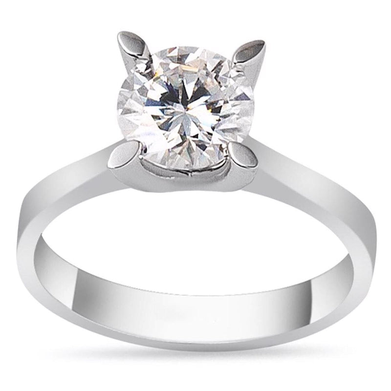 14K White Gold 1.20 Ct Moissanite Solitaire Ring
