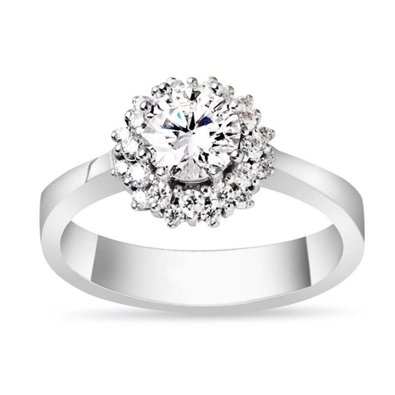 14K White Gold 1.00 Ct Solitaire Moissanite Ring (4 g)