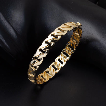 14K Yellow Gold My Favorite Hinged Cuff Bangle