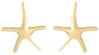 10K Yellow Gold Starfish Earrings