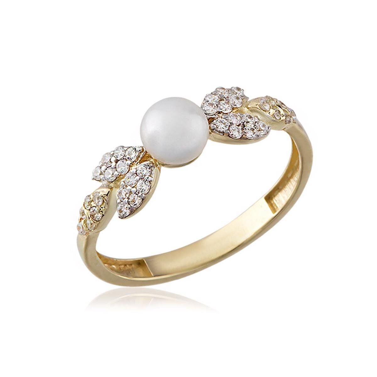 14K Yellow Gold Nea Pearl Ring