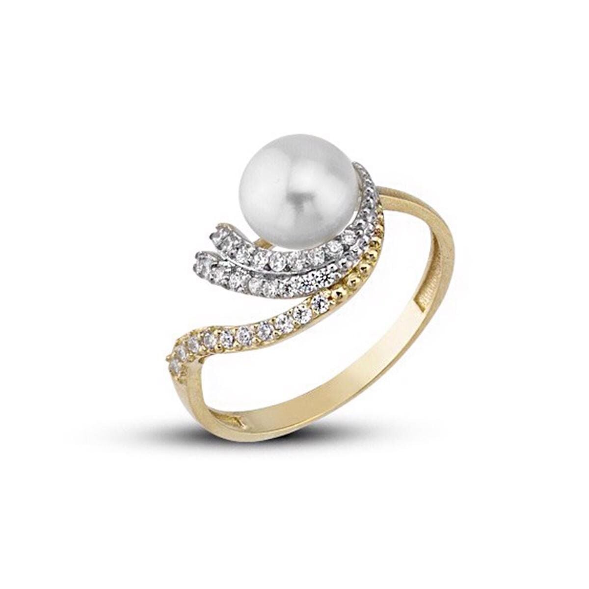 14K Yellow Gold Nera Pearl Ring