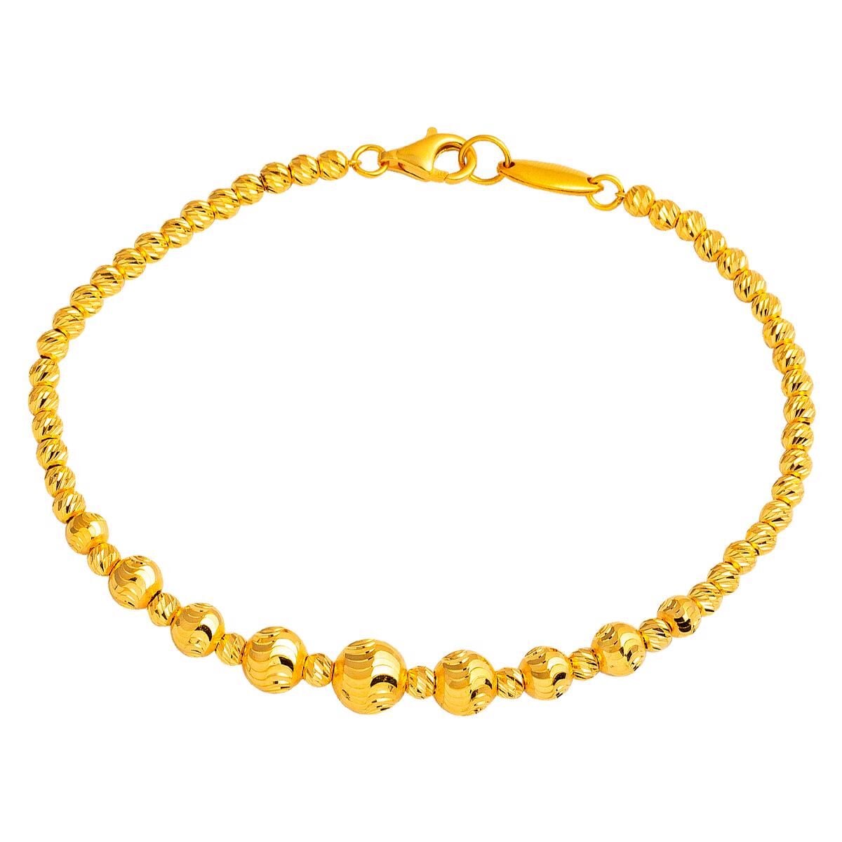 22K Yellow Gold Petite Bead Bracelet (8.63 g)