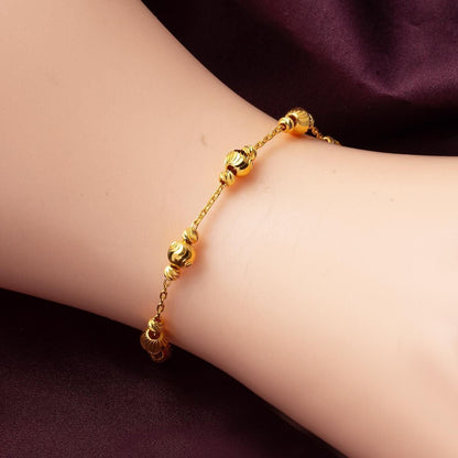 22K Yellow Gold Petite Bead Jewelry Set (19.59 g)