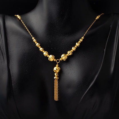 22K Yellow Gold Petite Bead Jewelry Set (19.59 g)