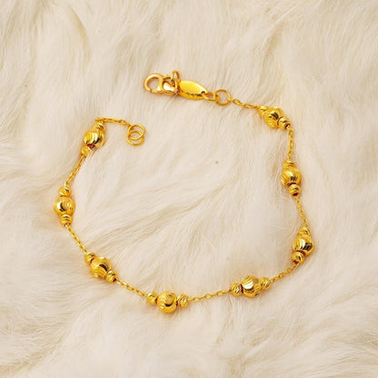 22K Yellow Gold Petite Bead Jewelry Set (19.59 g)