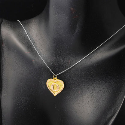 14K Yellow Gold O Initial Children's Newborn Gift Pendant
