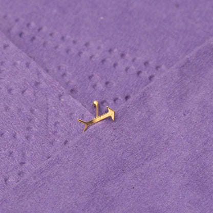 14K Yellow Gold Arrow Nose Ring