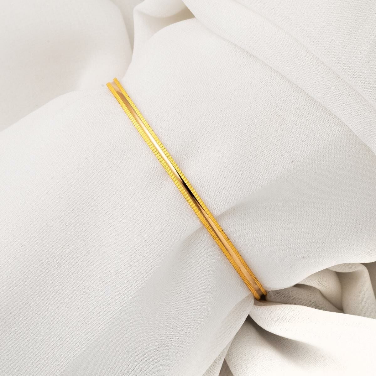 22K Yellow Gold Fluted Bangle (8 g)