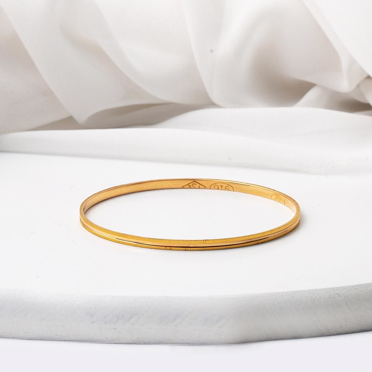 22K Yellow Gold Fluted Bangle (9 g)