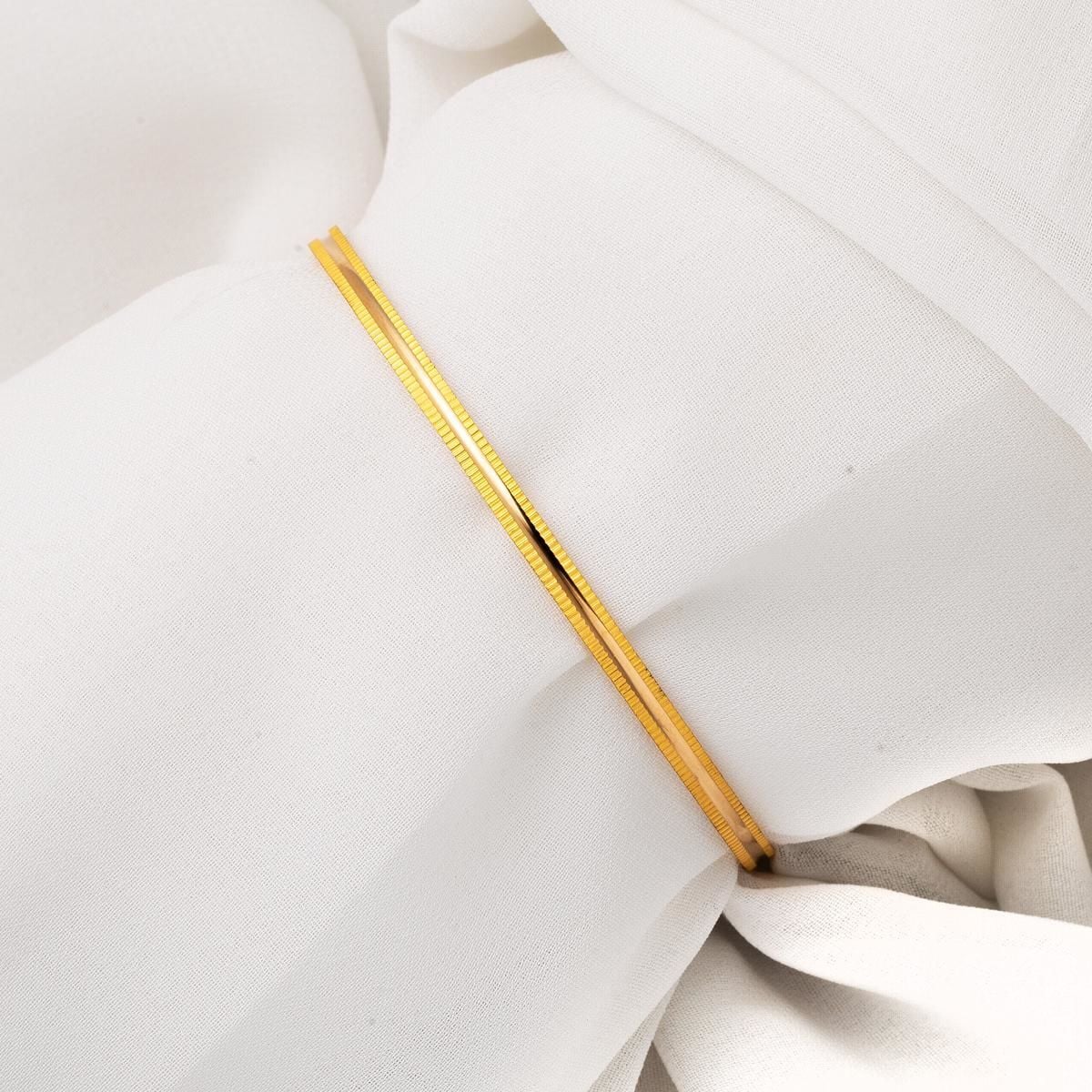 22K Yellow Gold Fluted Bangle (9 g)