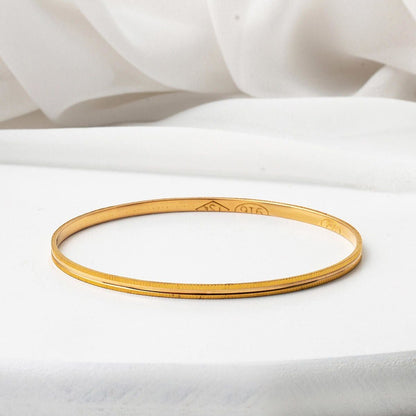 22K Yellow Gold Fluted Children's Bangle