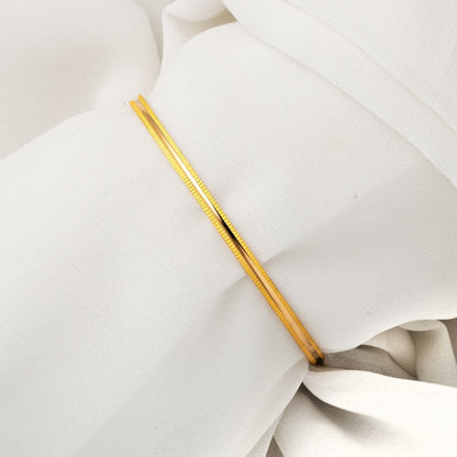 22K Yellow Gold Fluted Ajda Women's Bangle