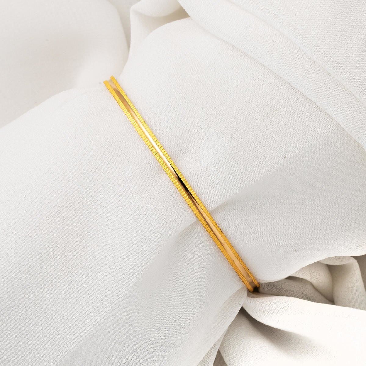 22K Yellow Gold Fluted Bangle (20 g)