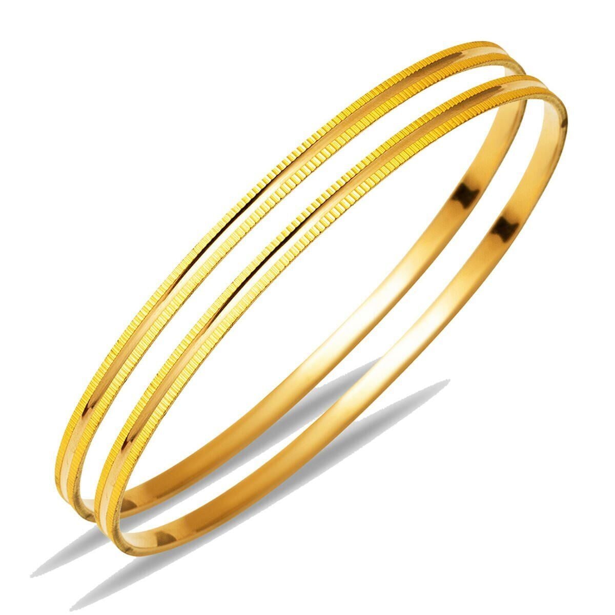 22K Yellow Gold Fluted Bangle (20 g)
