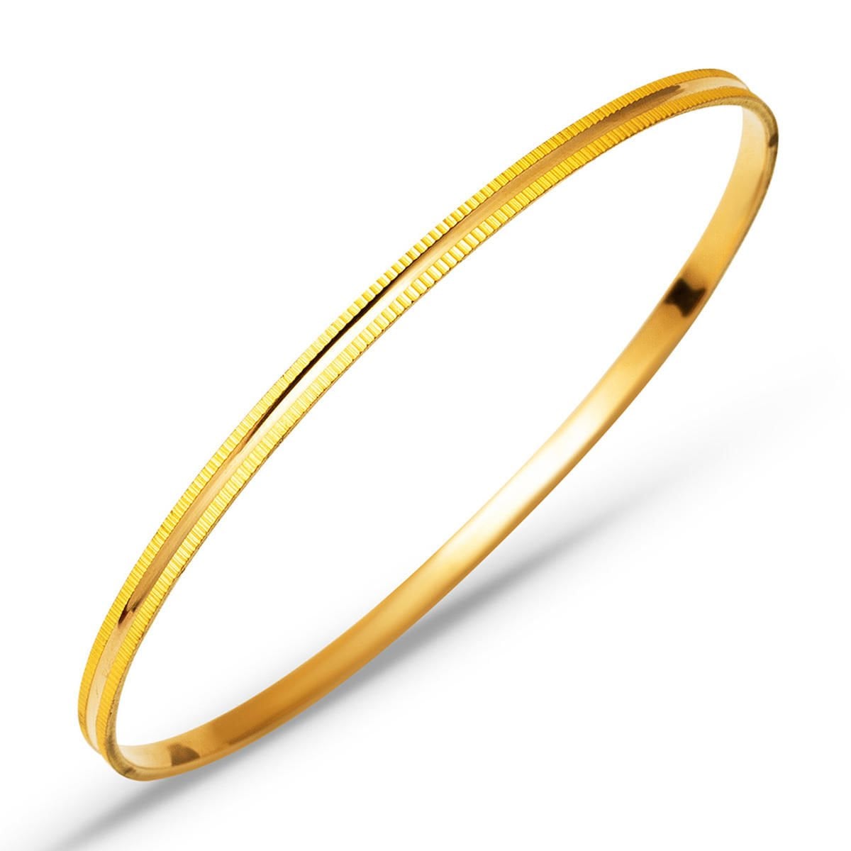 22K Yellow Gold Fluted Ajda Bangle (16 g)