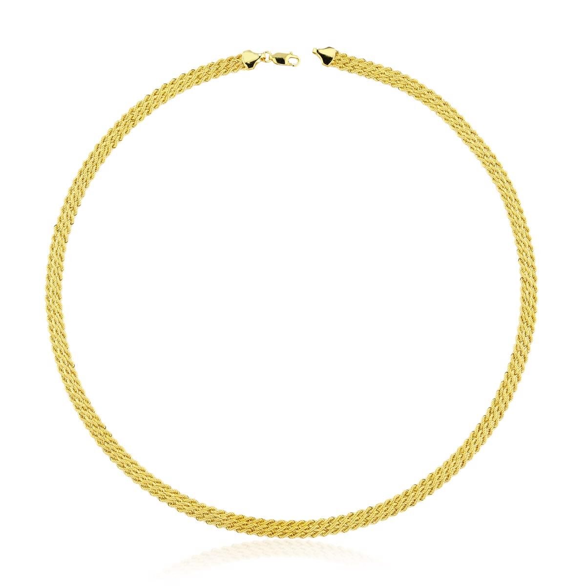 14K Yellow Gold Braided Chain 50 cm